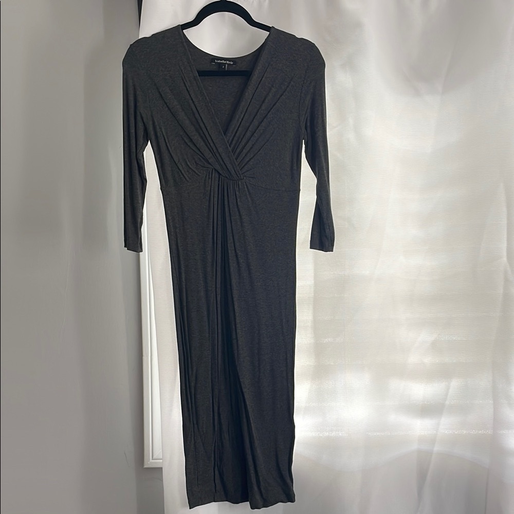 Elegant Gray Women's Maternity Dress
